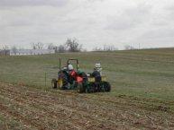 Planting the polymer-coated corn in Lexington, Kentucky on March 17, 2003.